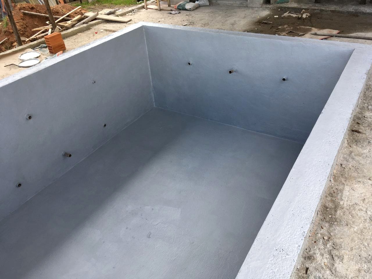 Membrana Cimentícia Aplicada em Piscina